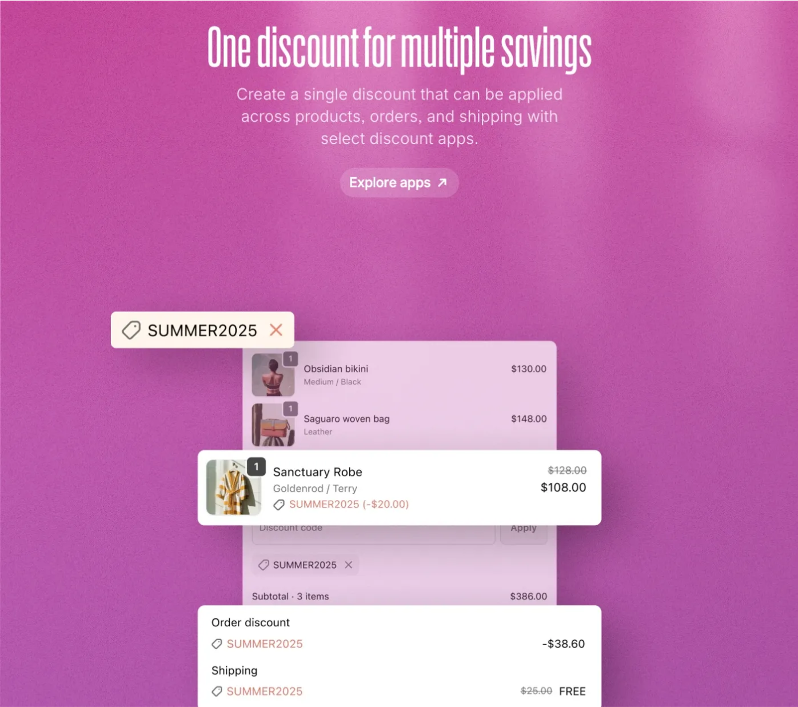 One discount for multiple savings