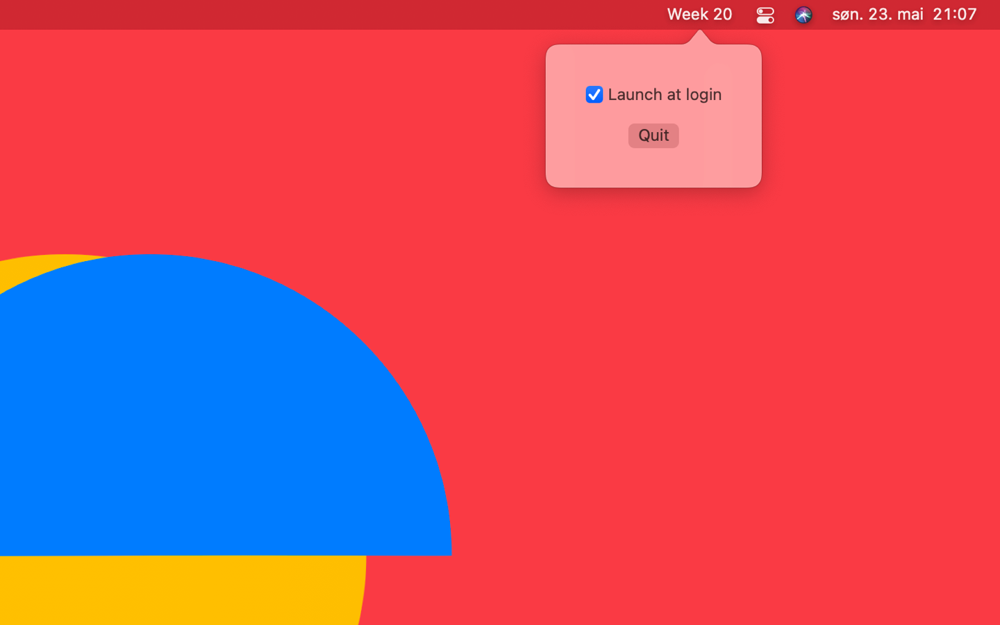 A screenshot of Weeks 3.0 for macOS Big Sur