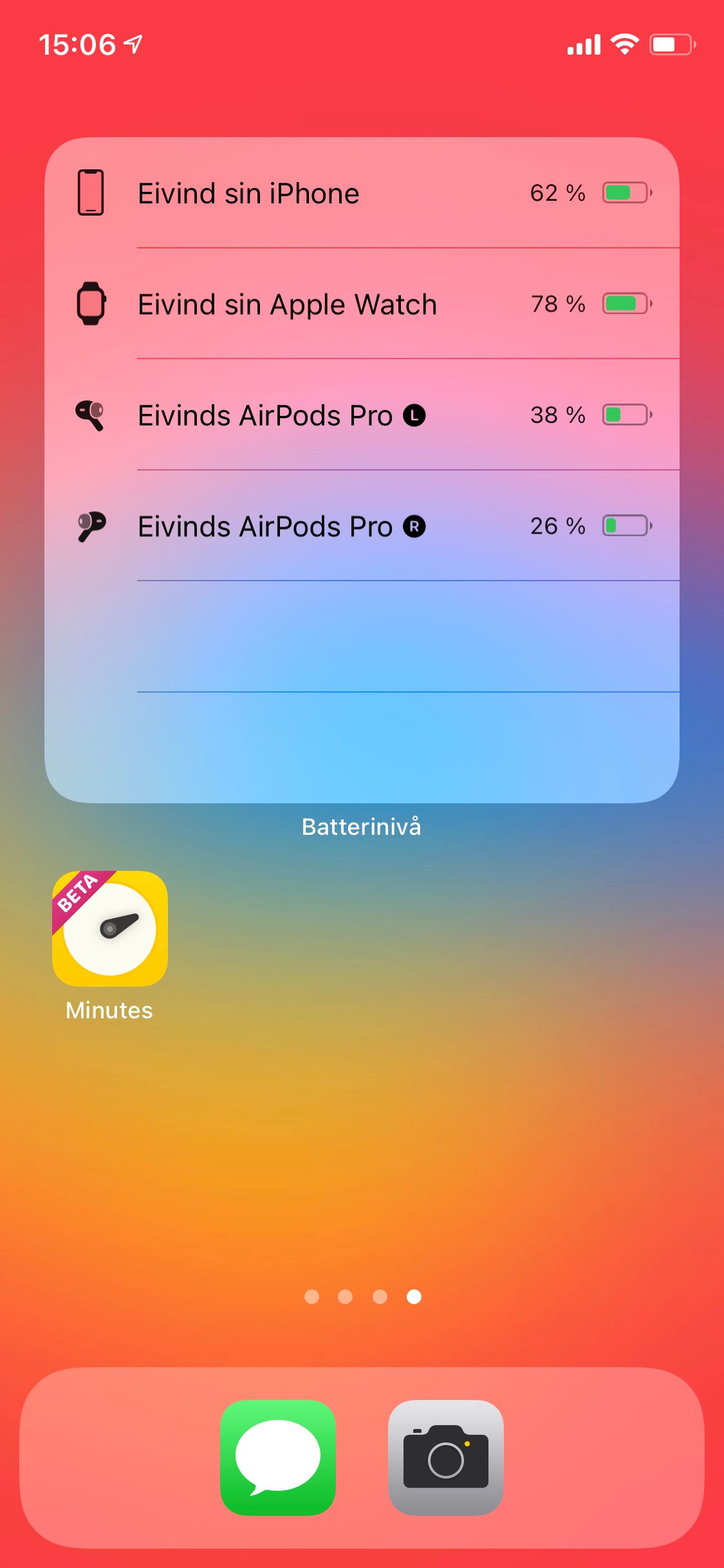 Screenshot home screen iOS