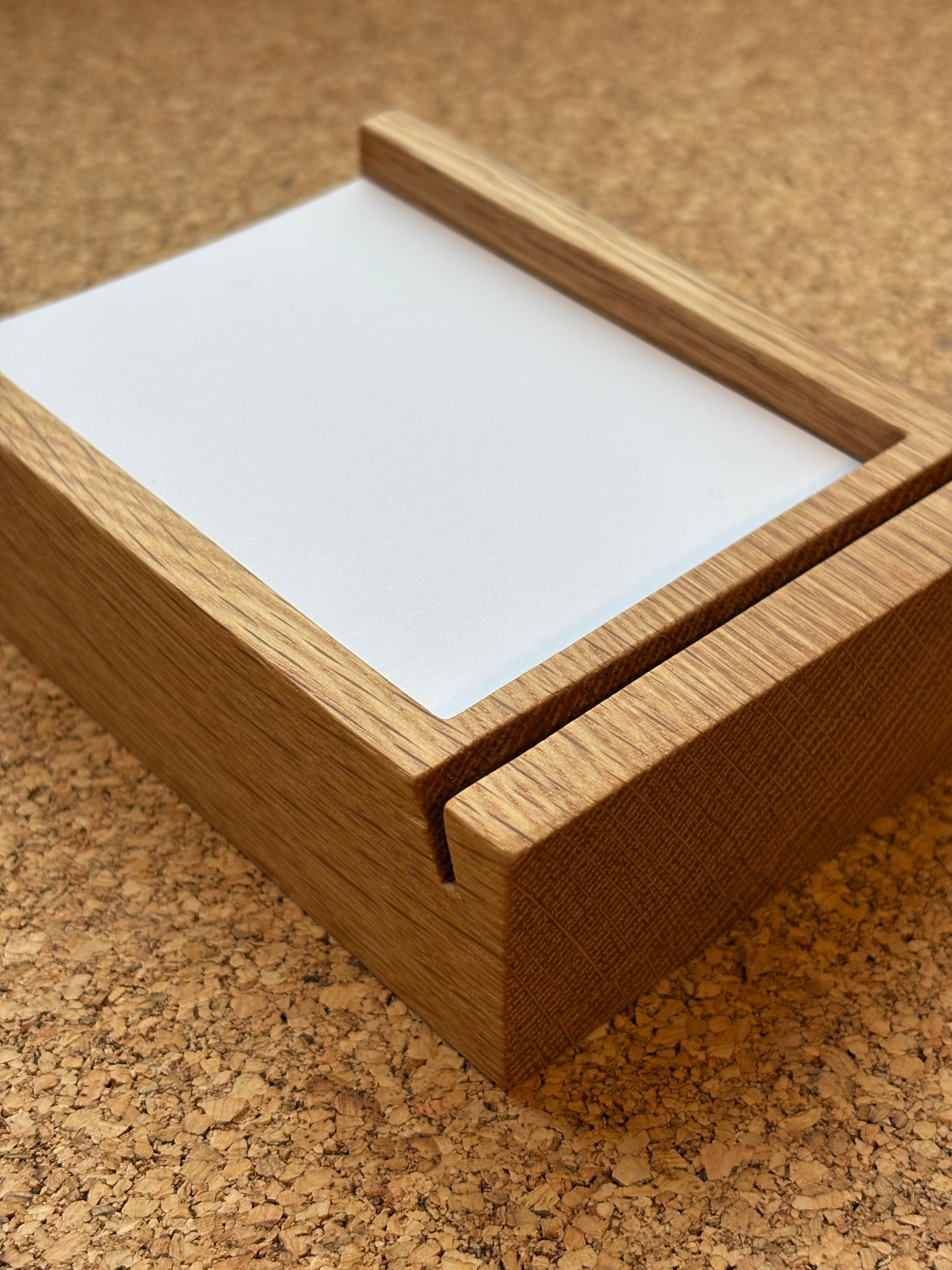 Wooden holder for A7 index cards