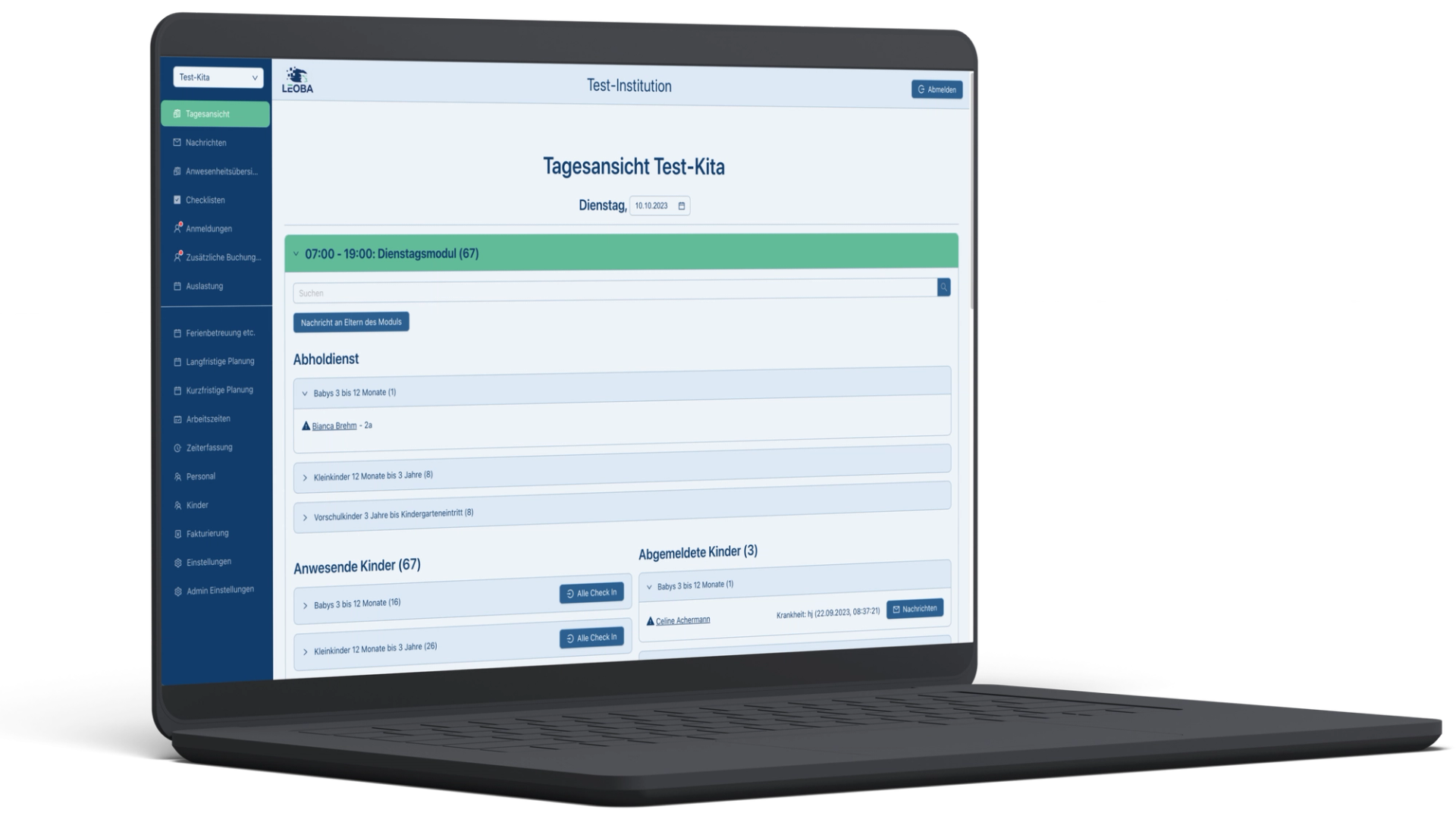 Webapplikation und mobile App für Leboa GmbH.