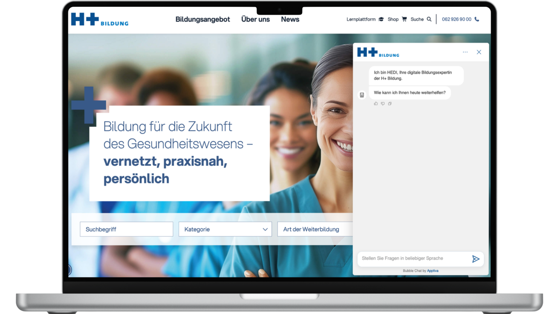 Chatbot von H+ Bildung