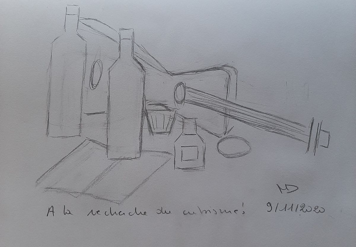 dessin cubiste