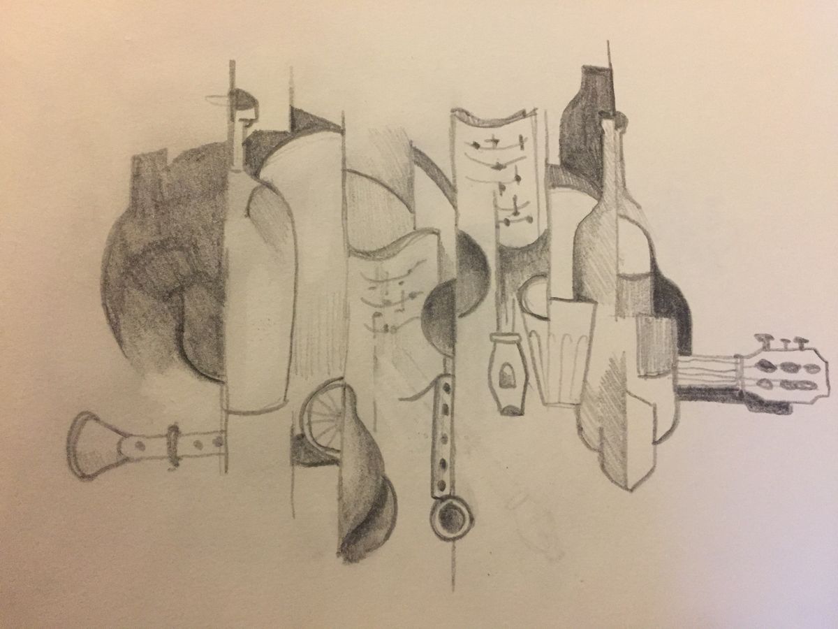 dessin cubiste