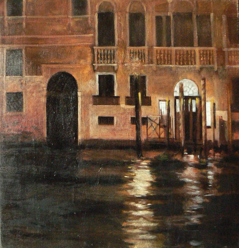 Huile, 100x100 cm, 2008 : 08T41, série Venise