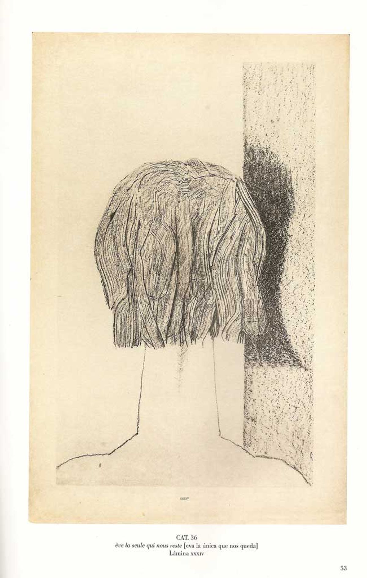 « Eve la seule qui nous reste » de Max Ernst. Planche 34 1925