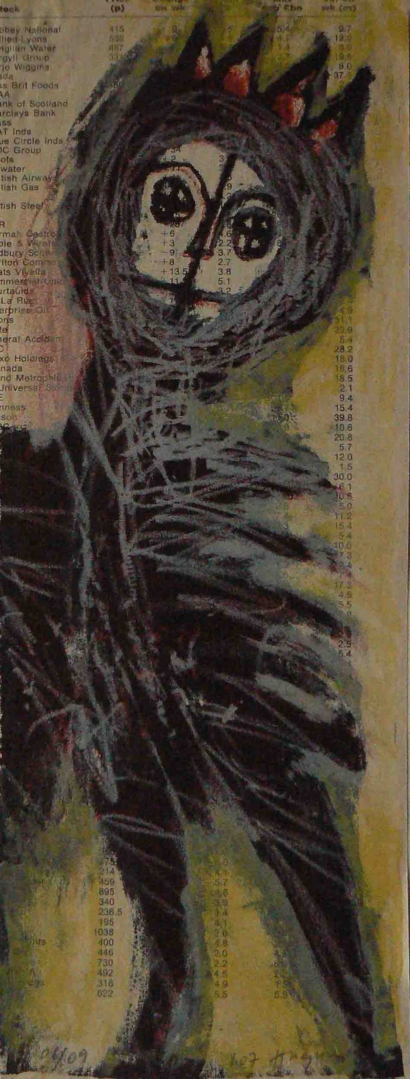  : la reine lithographie 93L07 33,5X13