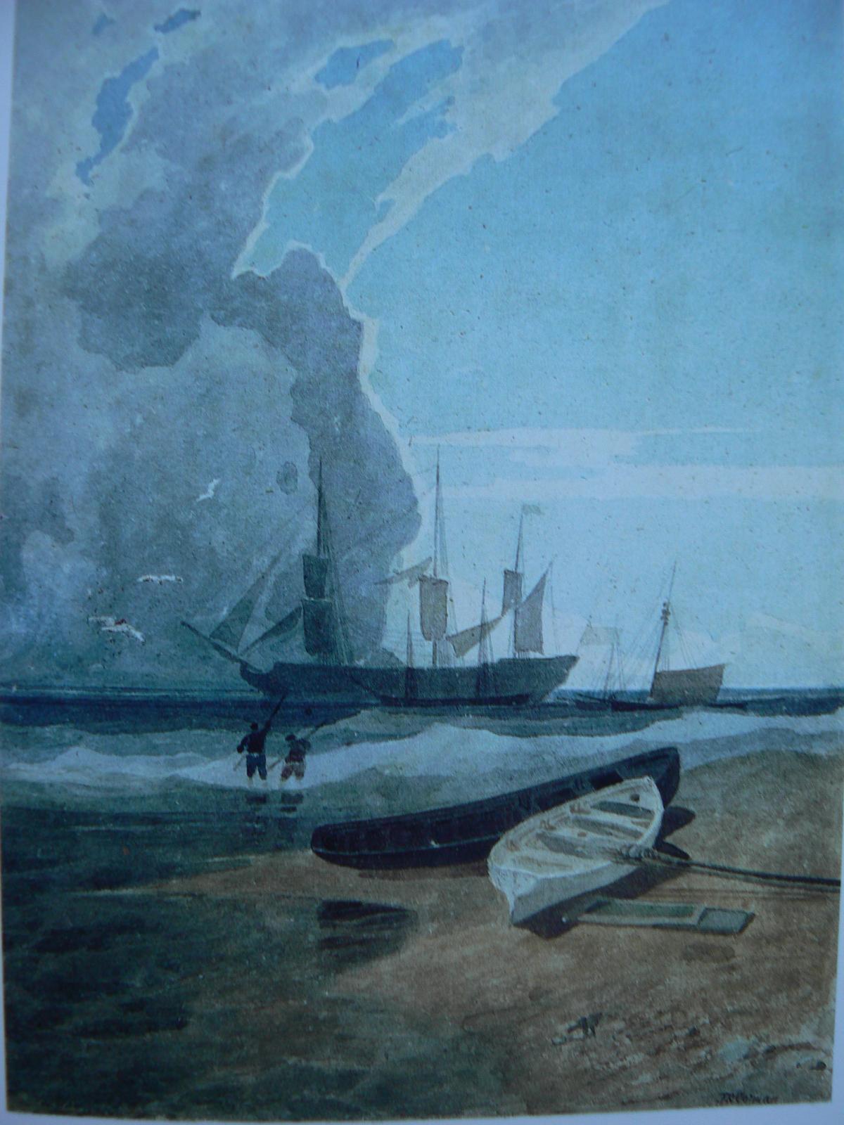marine aquarelle sèche