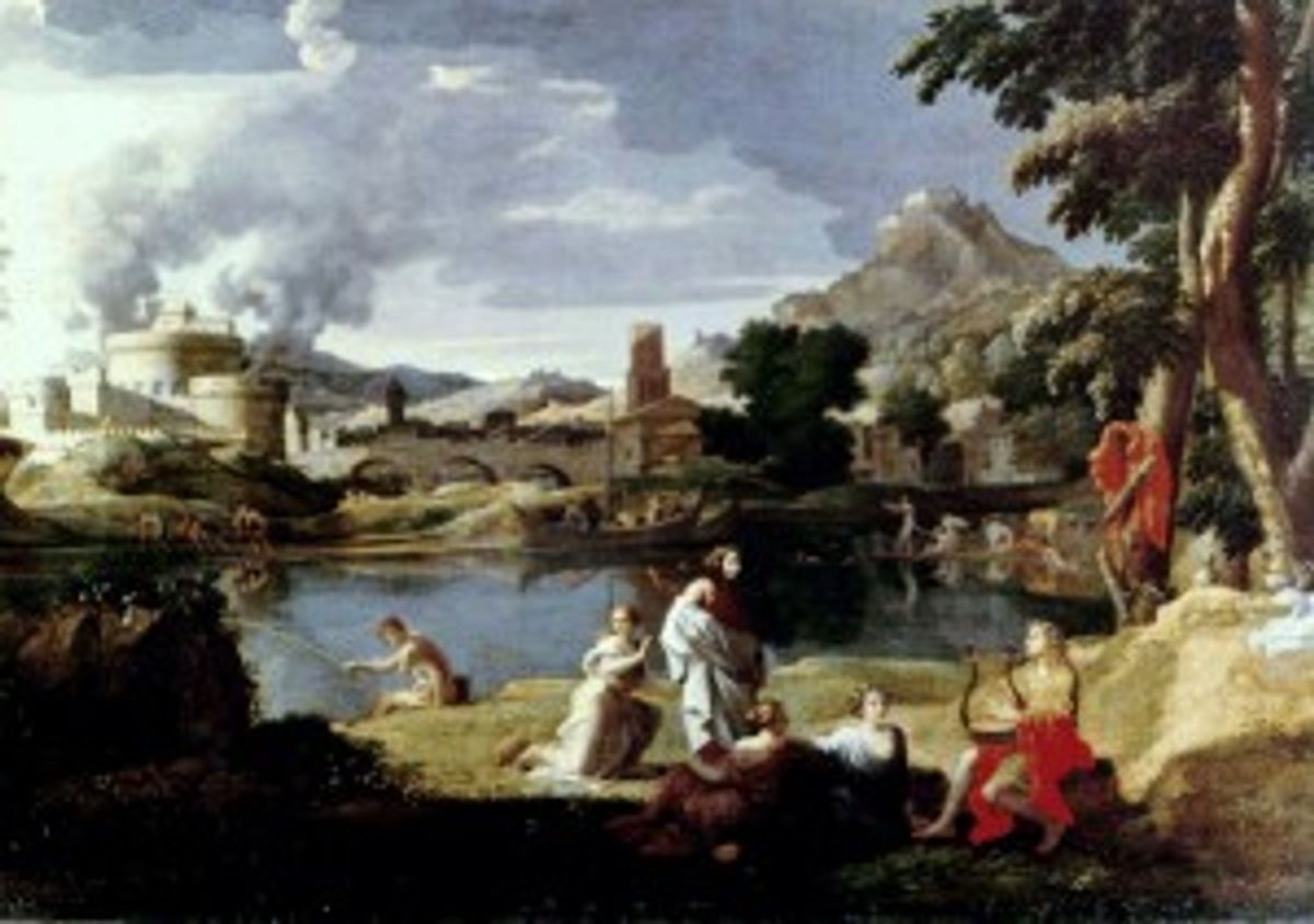 Nicolas Poussin, Orphée et Eurydice, 124x200, 1650, musée du Louvre