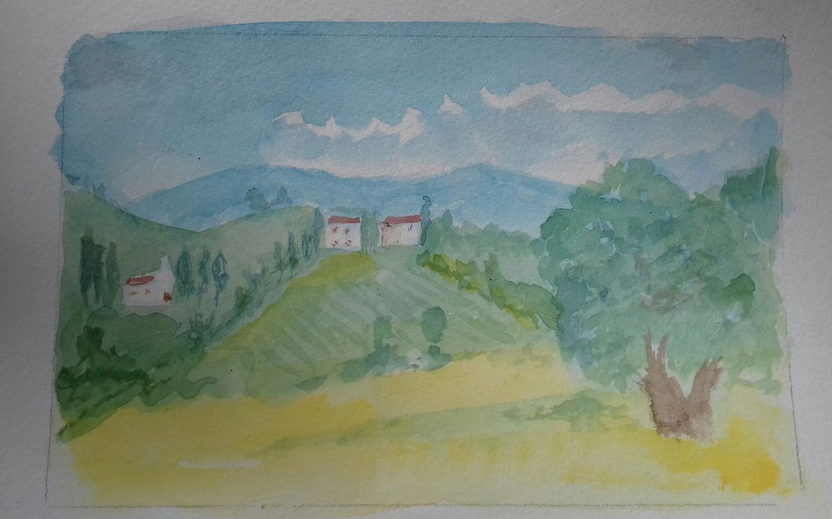 aquarelle sèche