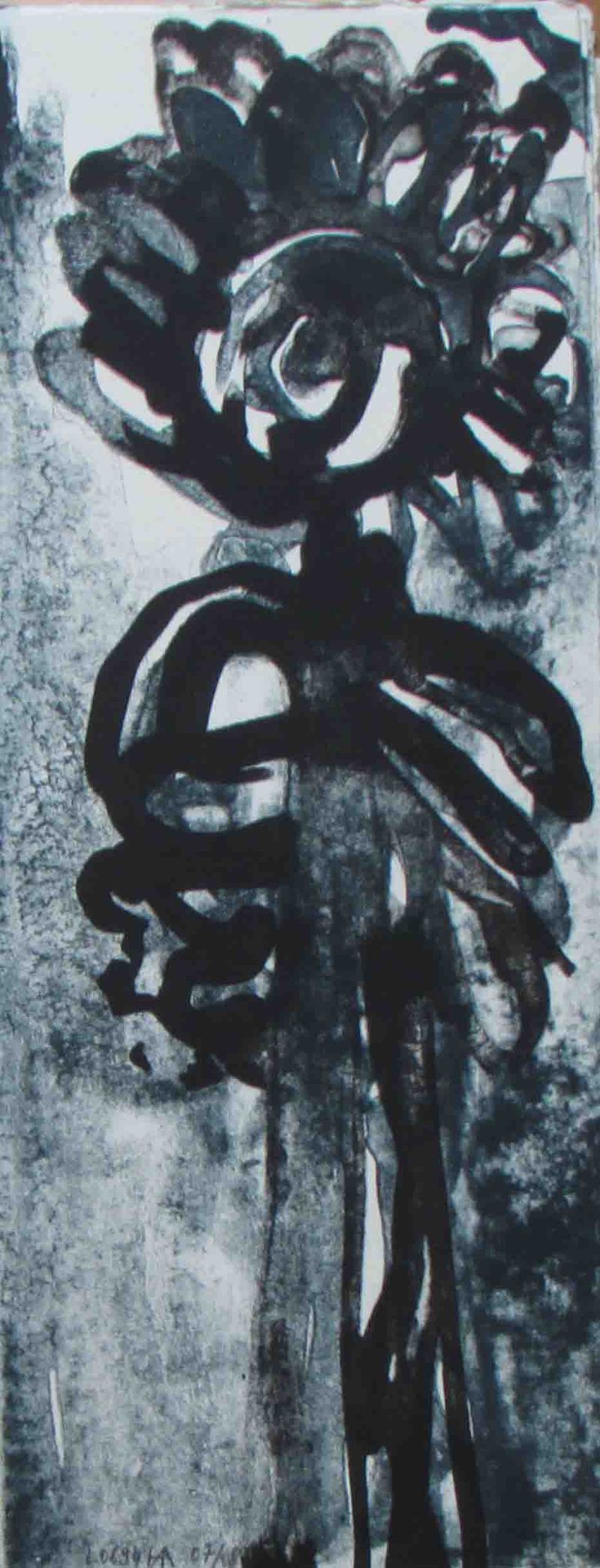  : reine des abysses lithographie 94L06 32,5x13