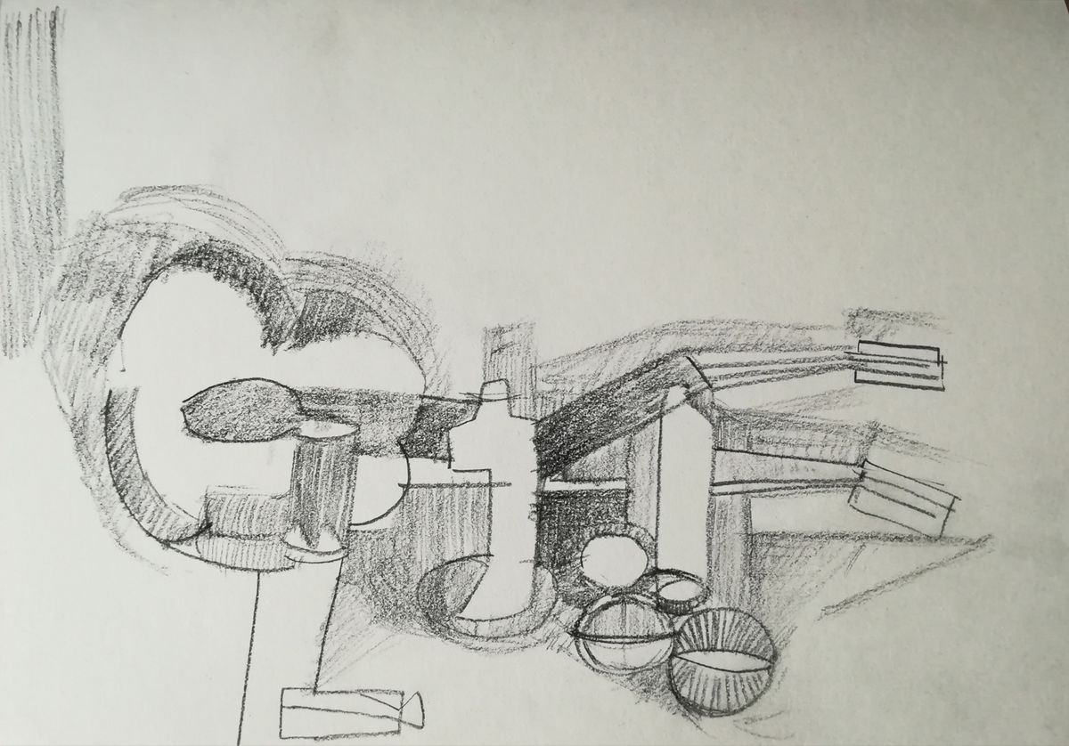 dessin cubiste