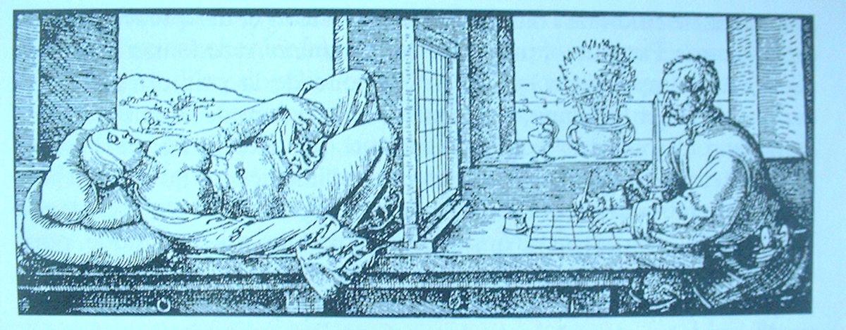 Dürer. le dessinateur du modèle féminin. « .1525