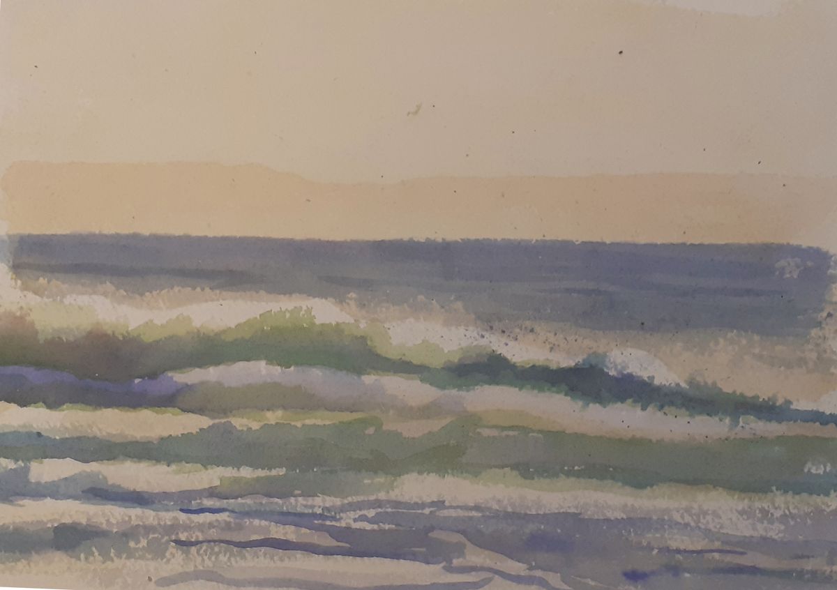 marine aquarelle sèche