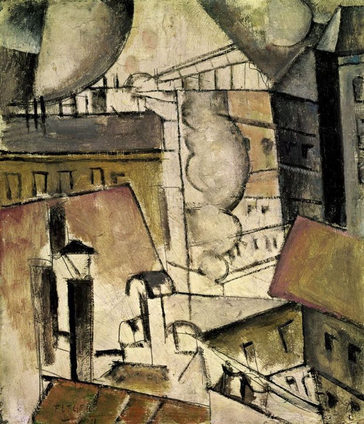 F. Léger « fumée sur les toits ». Staatliche Kunsthalle de Karlsruhe. 1911
