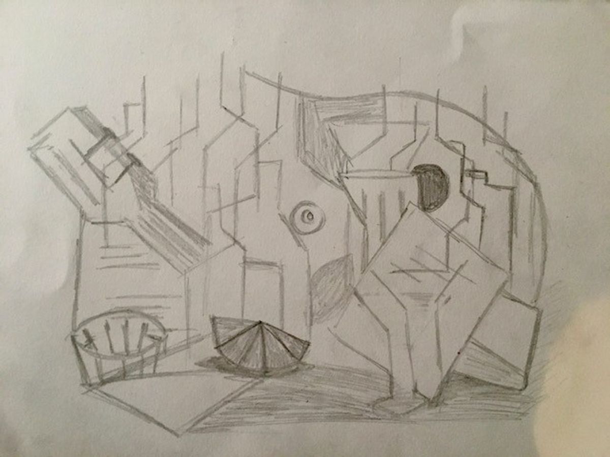 dessin cubiste
