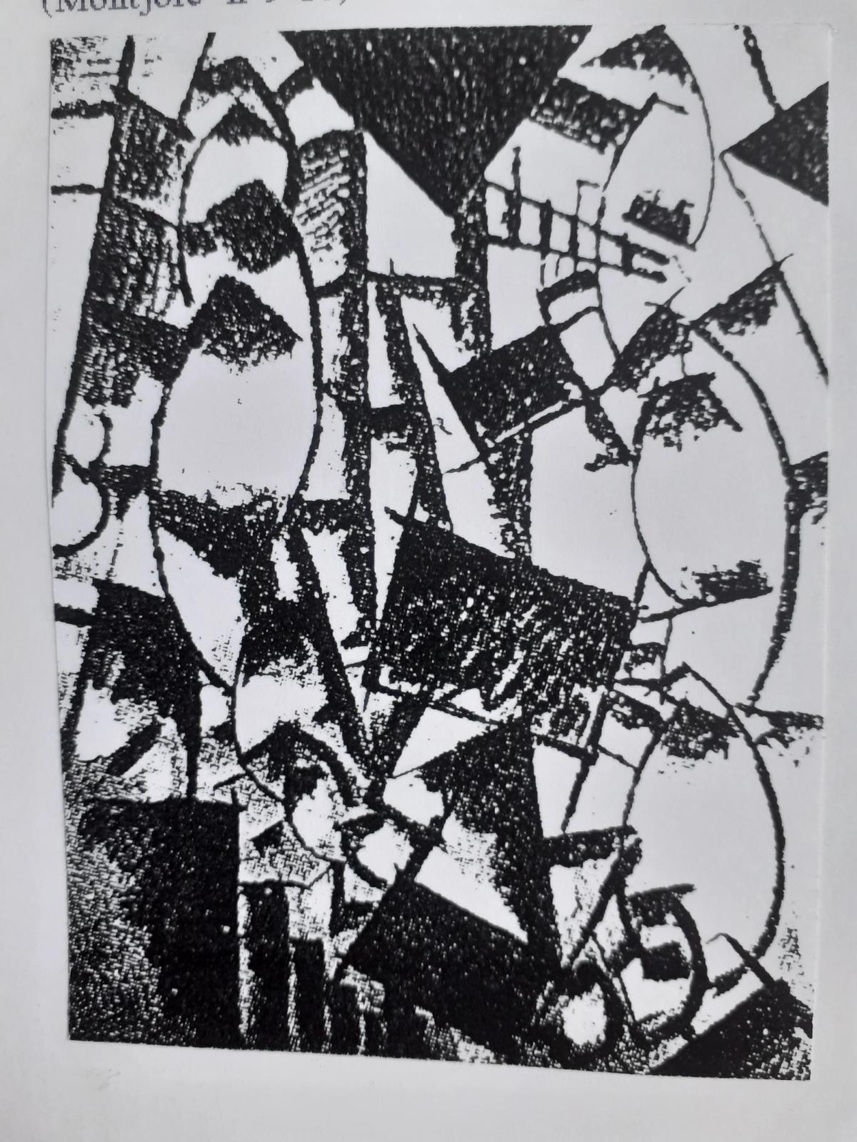 Léger. « étude de dynamique linéaire » dessin publié dans la revue « Montjoie! » le 29 mai 1913