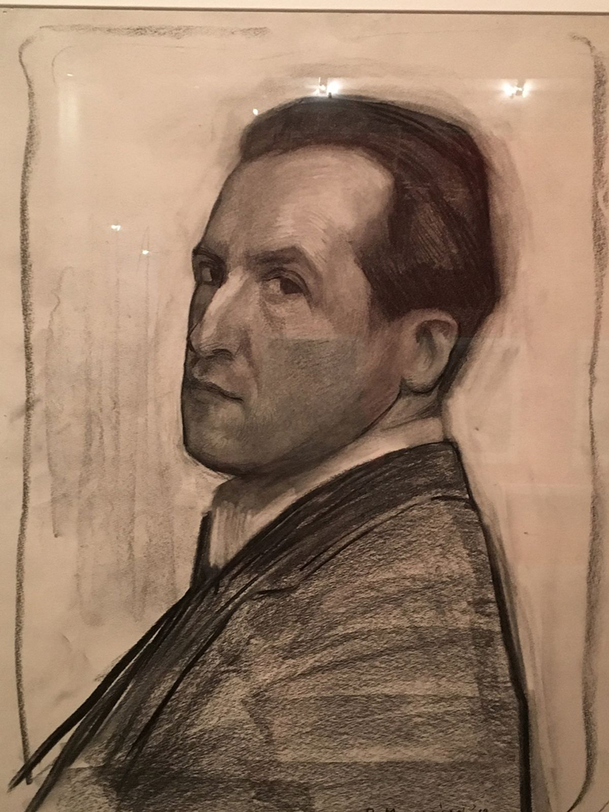 » autoportrait » mondrian. 1912. fusain