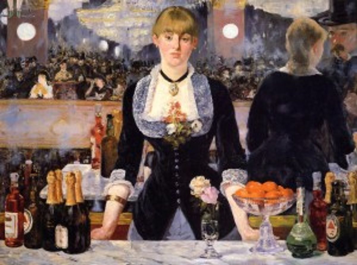 « le bar au folies Bergères » de Manet (1881-82)