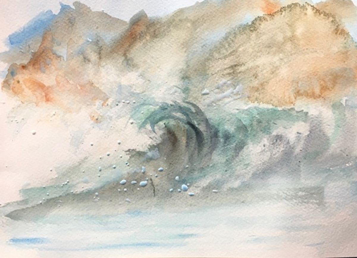 aquarelle humide