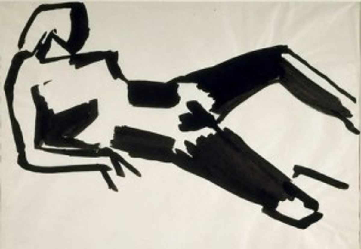 Nicolas de Staël Étude de nu, 1952-1953 Encre de Chine sur papier