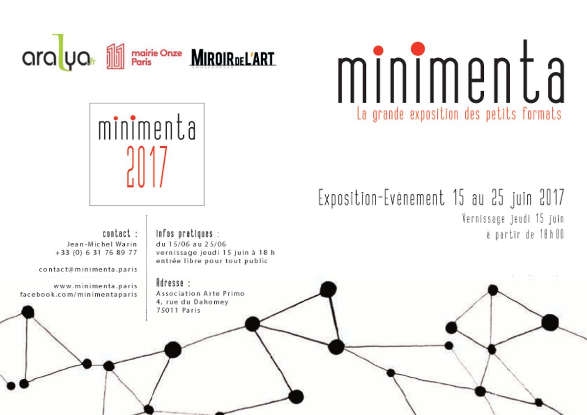 MINIMENTA 2017 à la galerie point rouge du 15 au 25 juin
