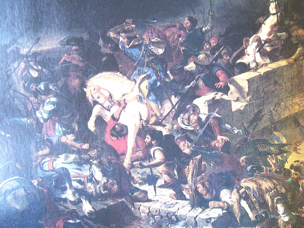 la bataille de Taillebourg par Delacroix