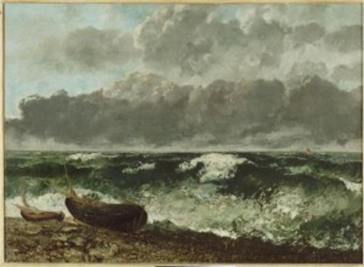 Courbet "mer orageuse ou la vague" (Orsay 1869)