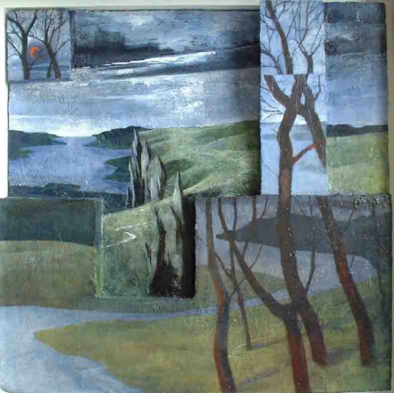 Huile, 10P cm, 2001 : 01T05, série Paysage Orphique