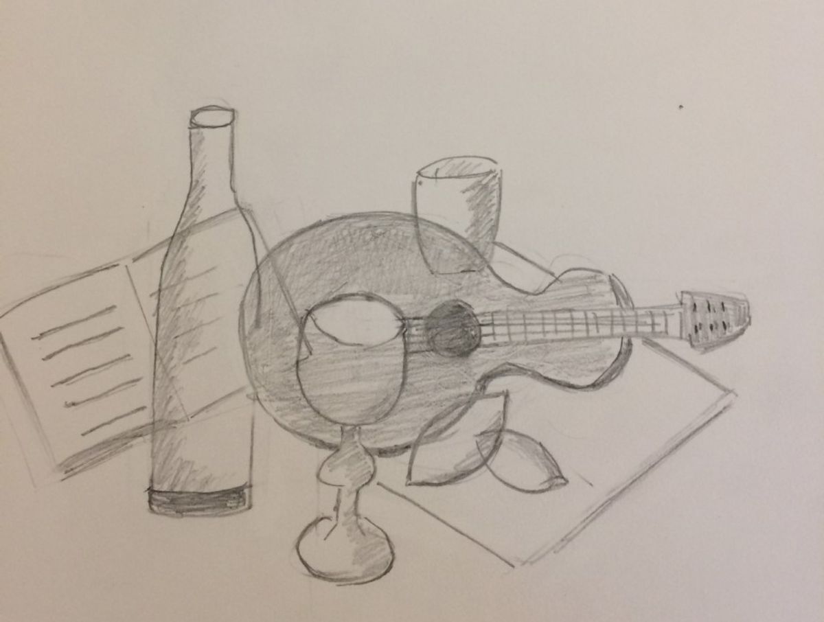 dessin cubiste