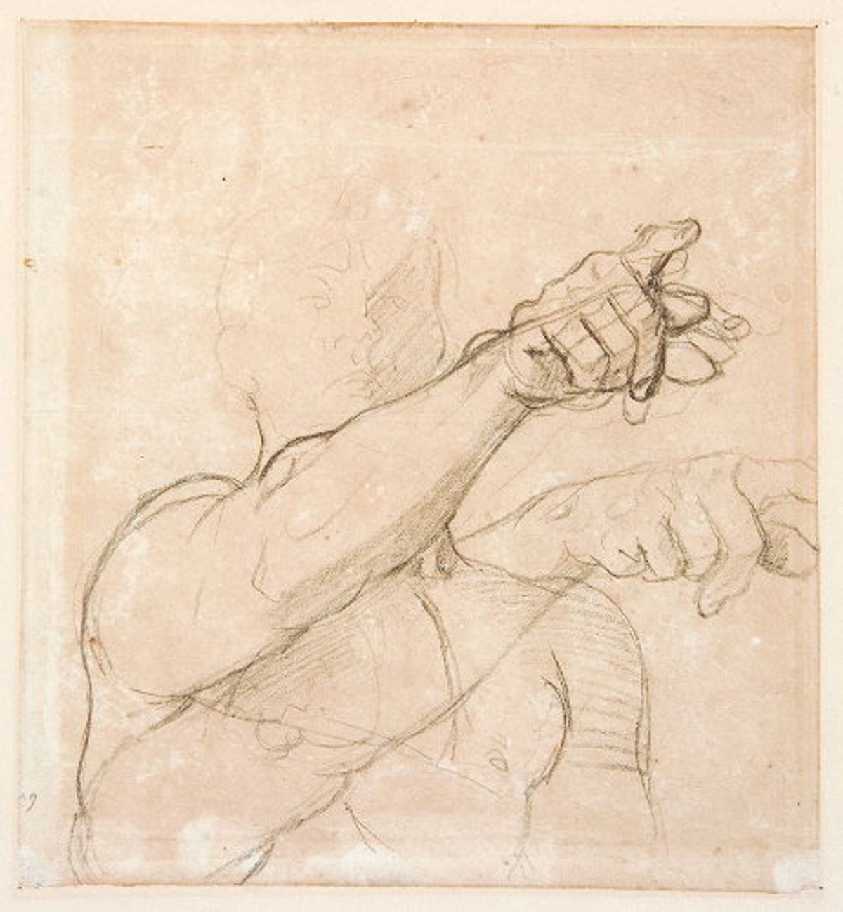 Ingres « Le Martyre de saint Symphorien,1834Le préteur, Pierre noire sur papier ».