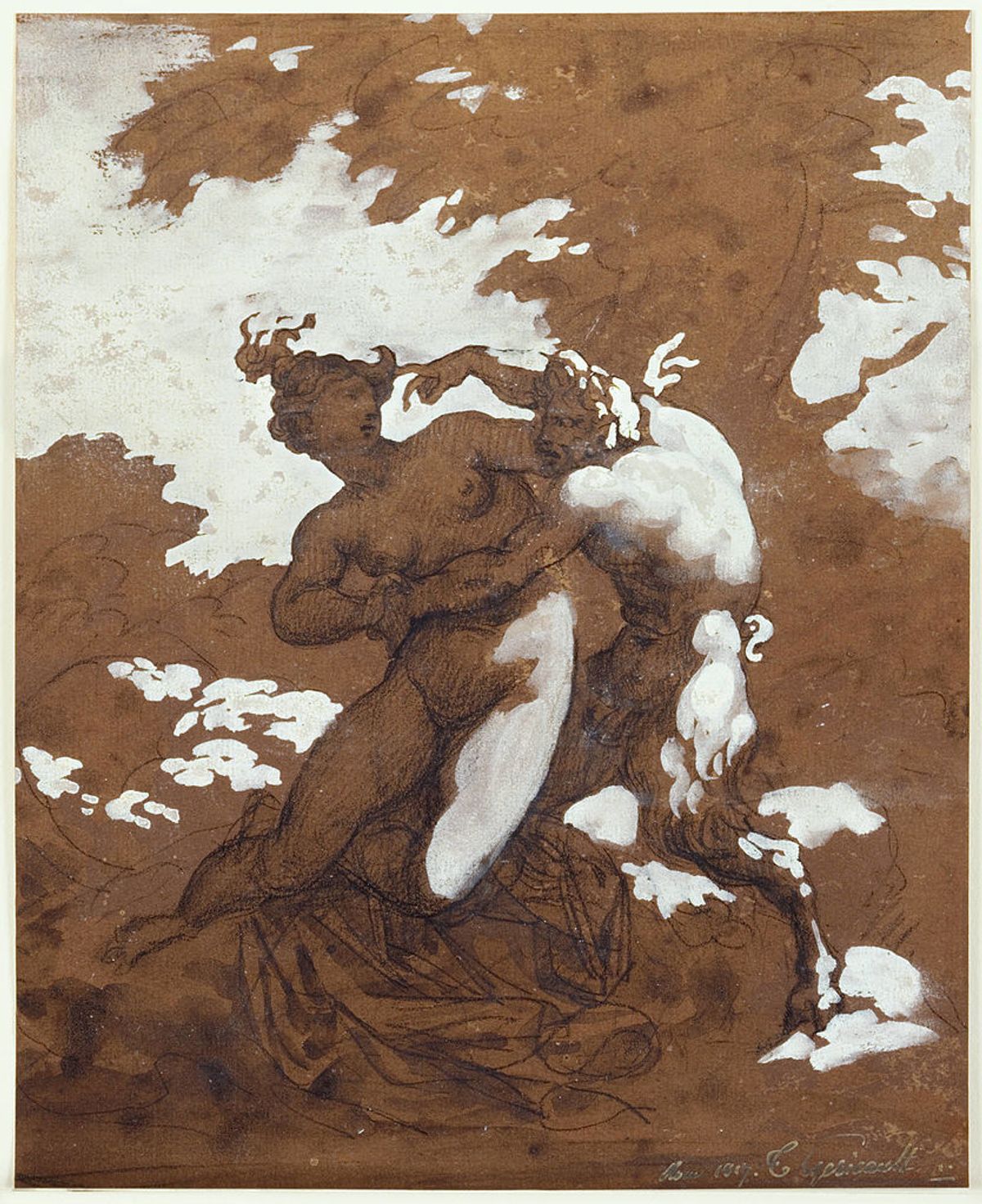 Géricault. « nymphe et satyre » Princeton university, art museum