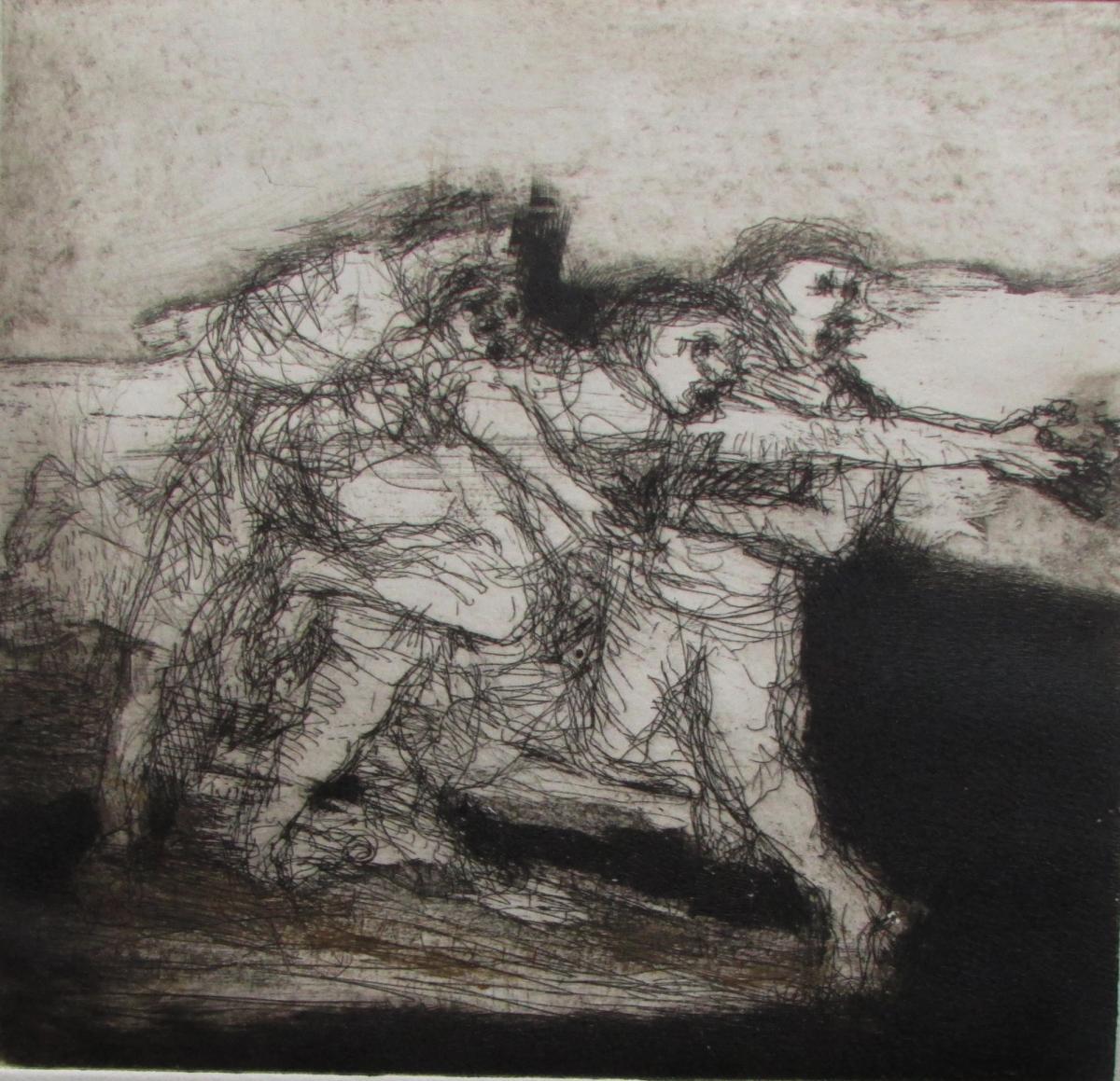 "famille en fuite" 13G07 (eauforte 30x30)