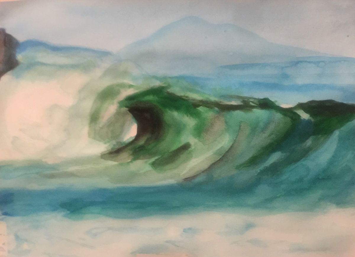 aquarelle humide