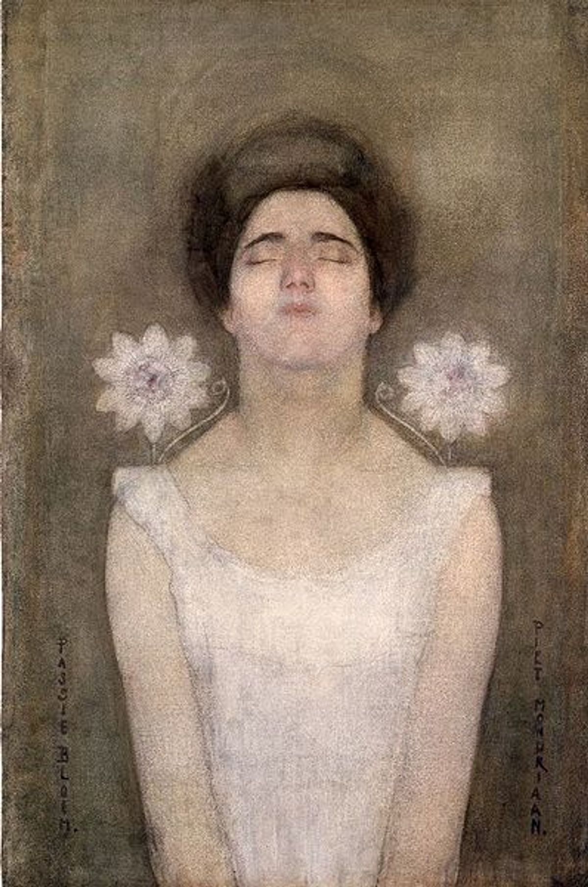 Piet_Mondriaan. « passion flower ». 1901-08. aquarelle et craie. Gemeentemuseum Den Haag