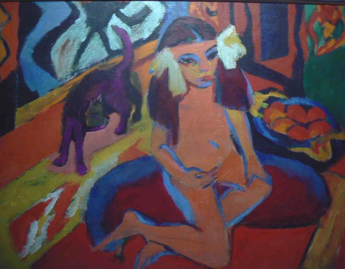 Mädchen mit Katze