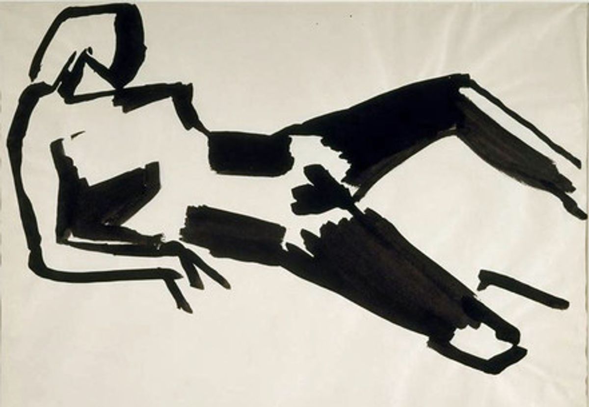 Nicolas de Staël Étude de nu, 1952-1953 Encre de Chine sur papier