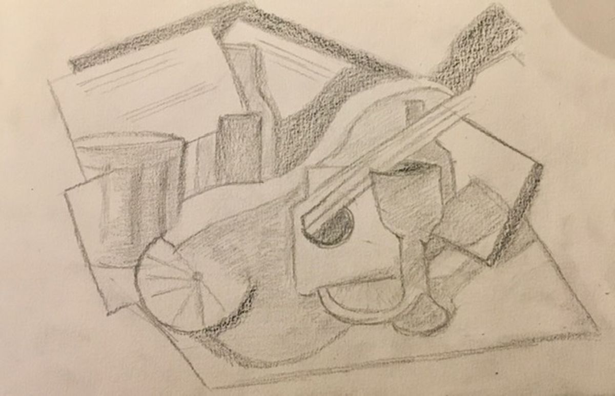 dessin cubiste