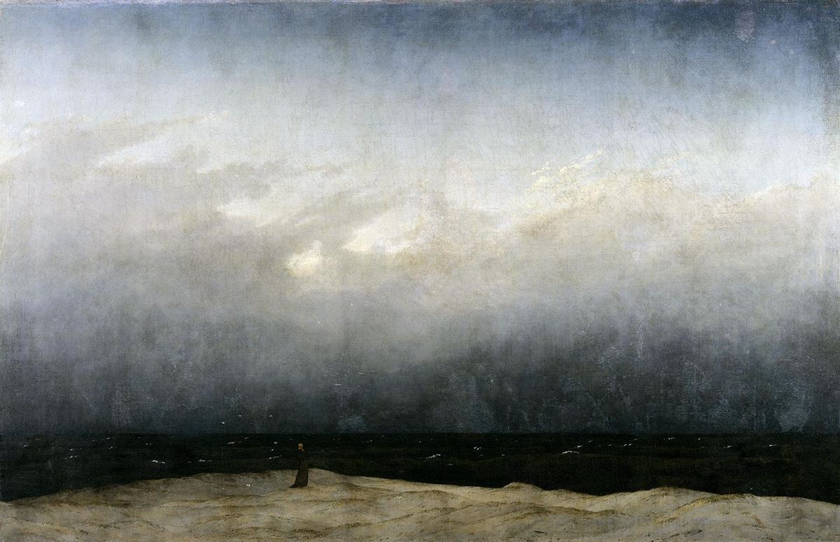 Friedrich.  » moine au bord de la mer. 1808-09