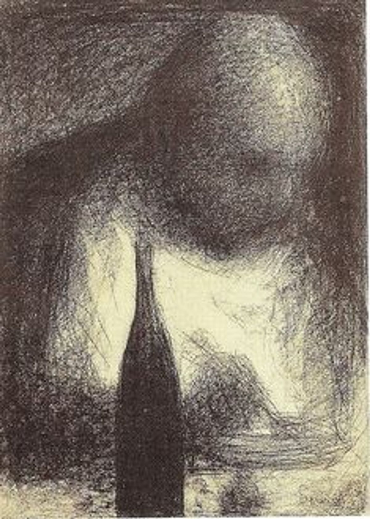 Seurat, Le Dîneur, vers 1883-1884.