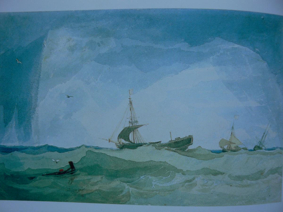 marine aquarelle sèche