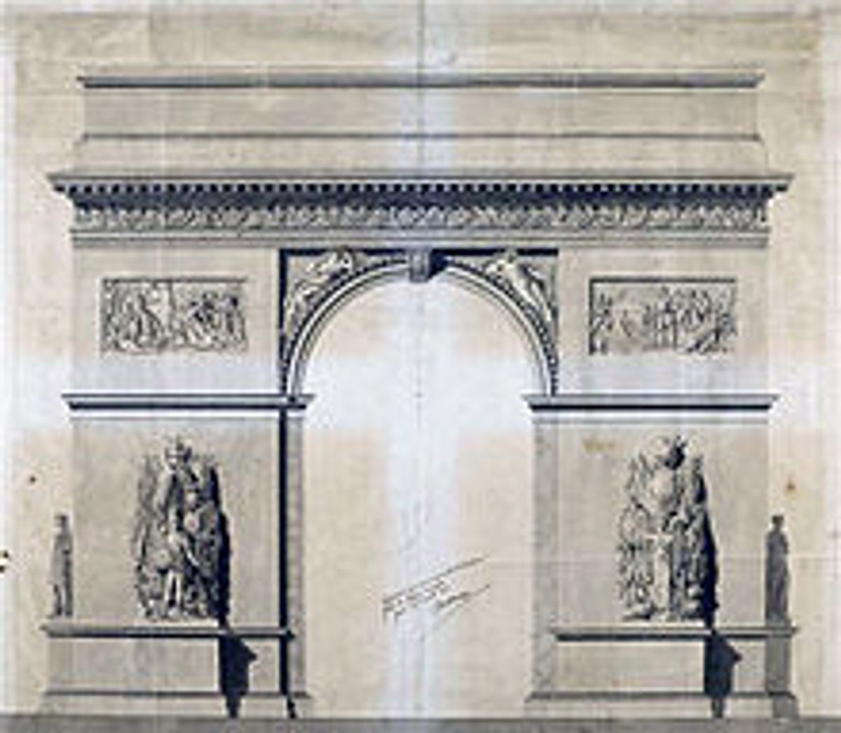 l'harmonie dominant la discorde, scultpure de Récipon en 1900