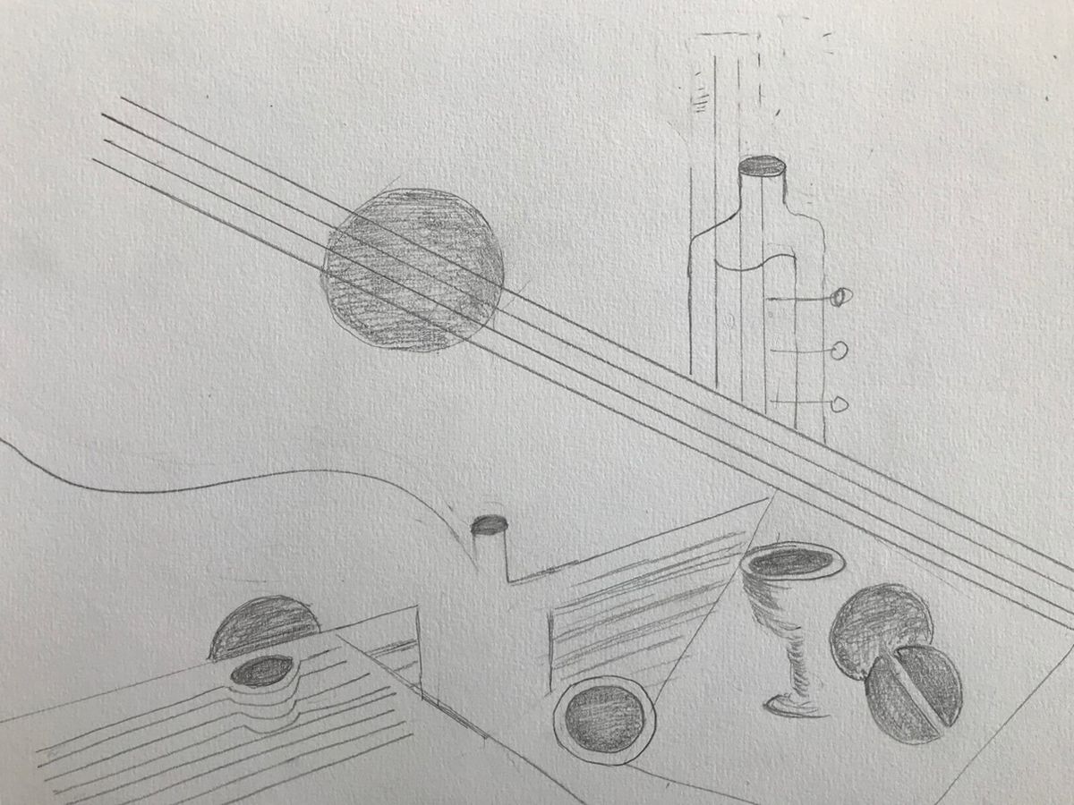 dessin cubiste