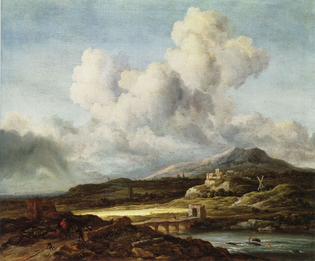 « le coup de soleil » de Ruysdael.1670. 83×99. louvre