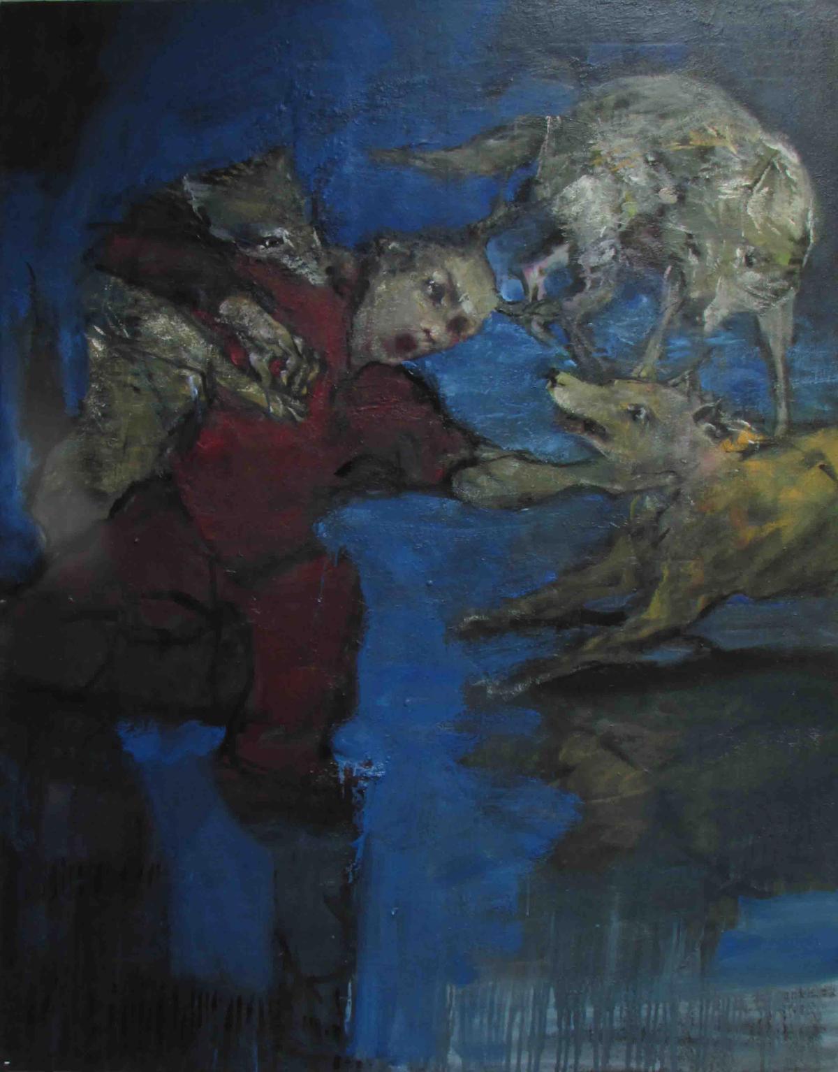 "rencontre" .2014. 100x100