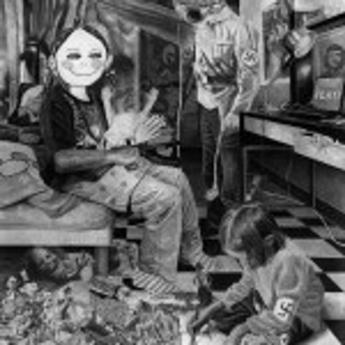 J. Zonder. « jeu d’enfants ». (2011mine-de plomb et fusain sur papier 200x150cm)_