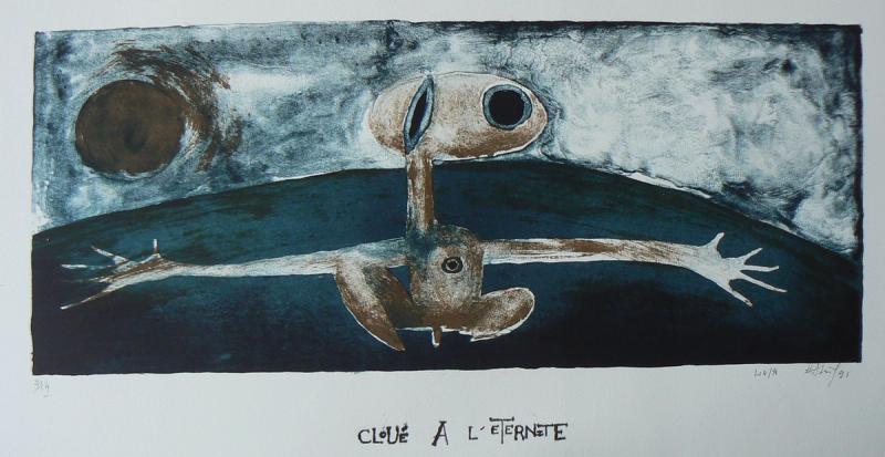  : Cloué à l'éternité(90L) lithographie 25x65