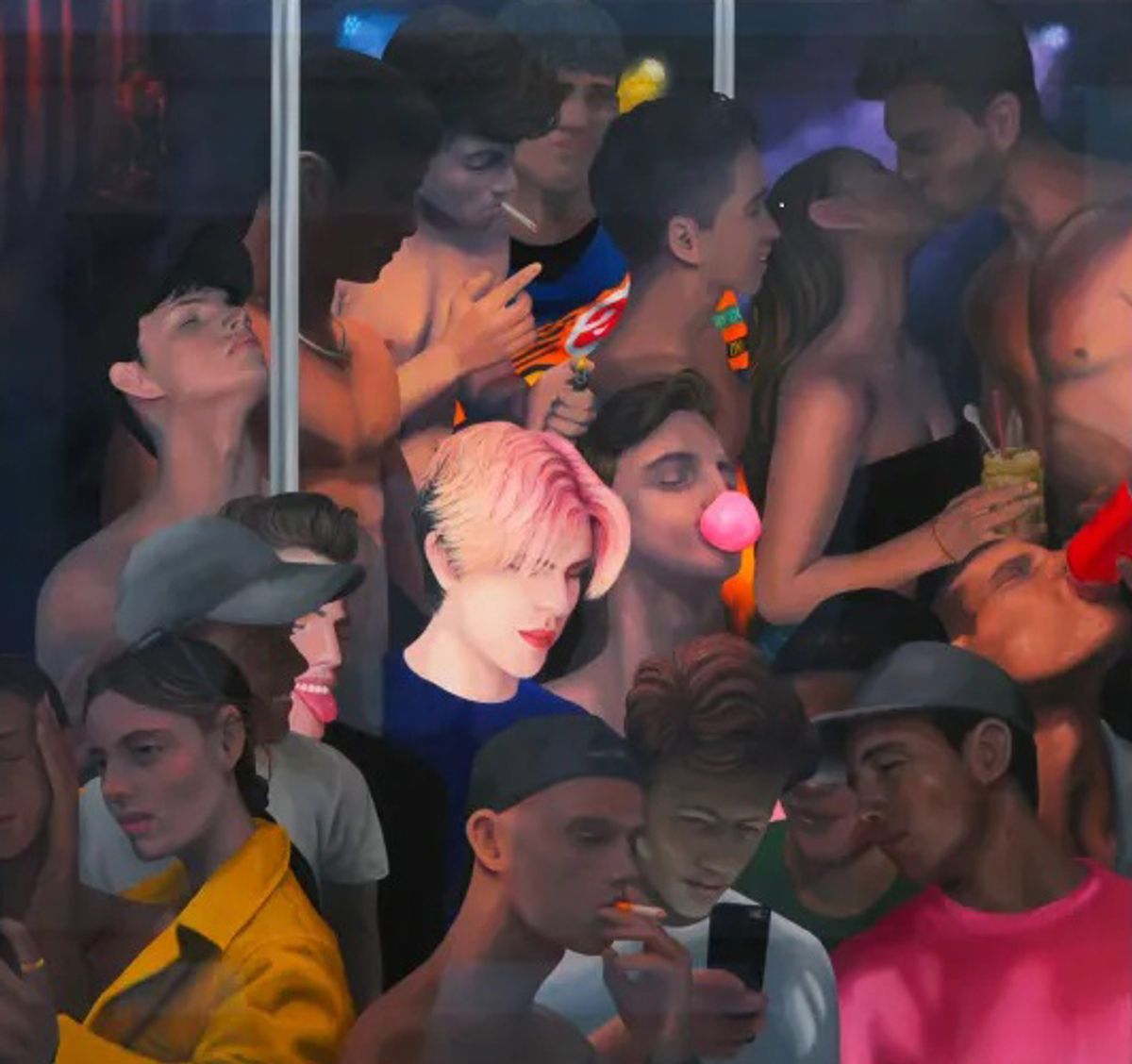 « Arcadia Club », Huile de Jean Claraq
