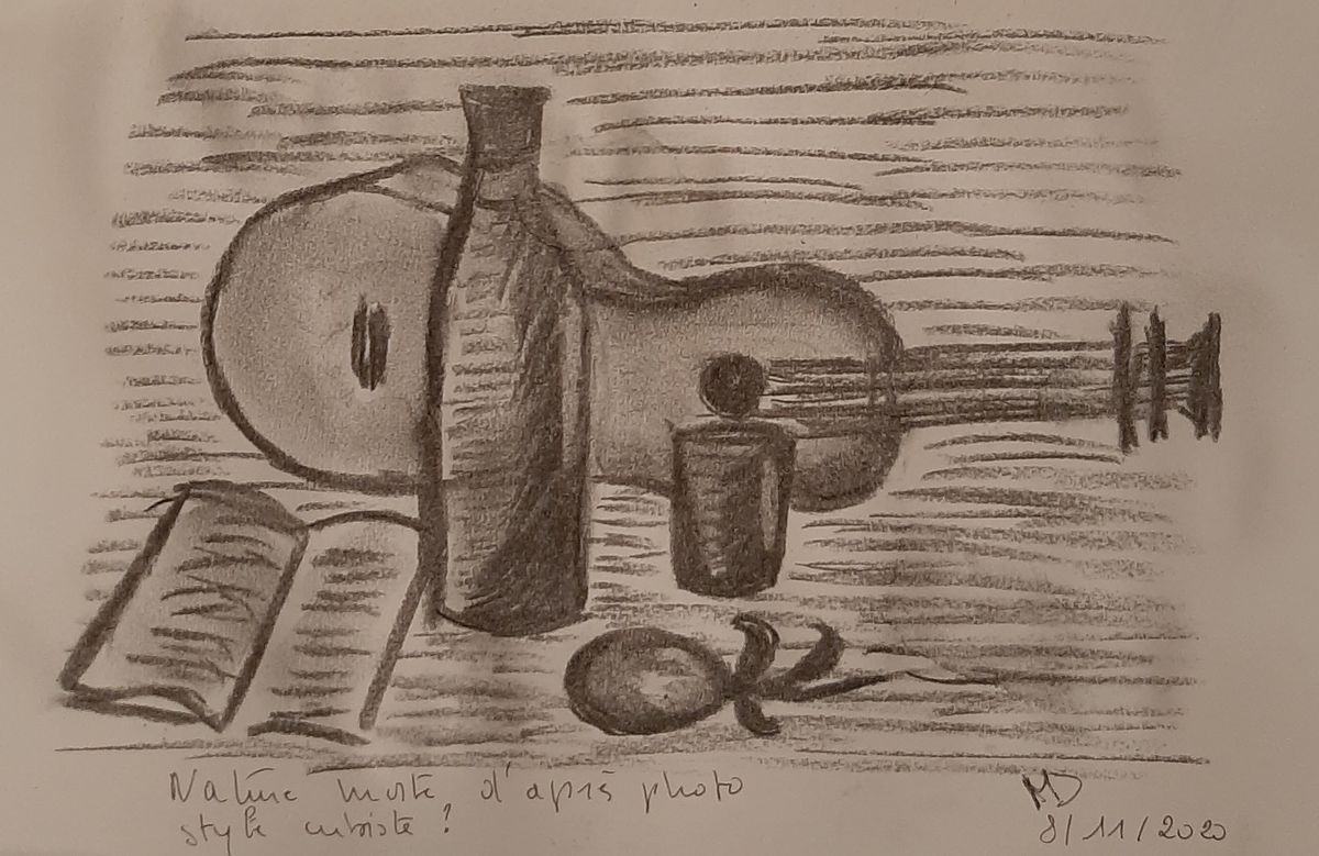 dessin cubiste