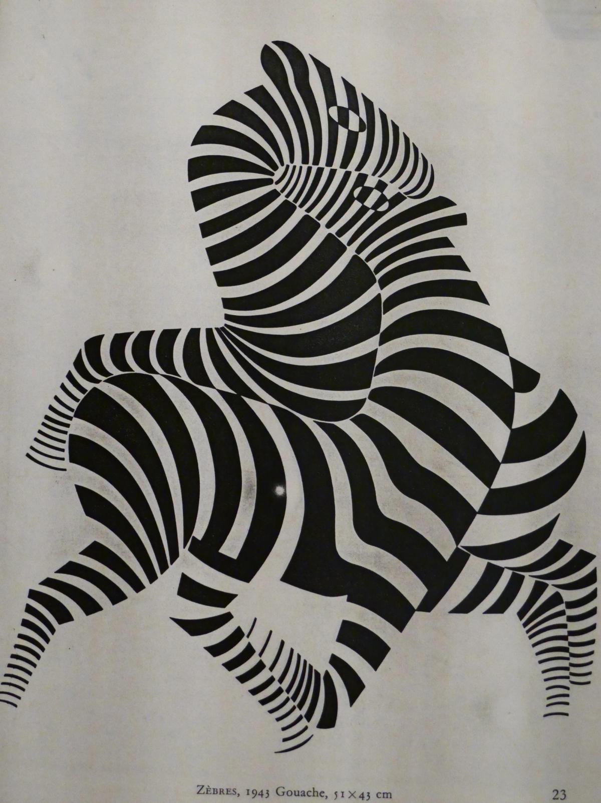 Vasarely. « zèbres » gouache de 1943